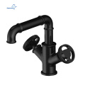 Aquacúbico Cupc LEAB FRESCE MATAL Matte Black Industry Style 2 Grabet de lavabo de baño